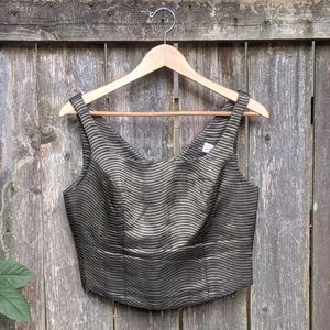 Vintage metallic crop top
